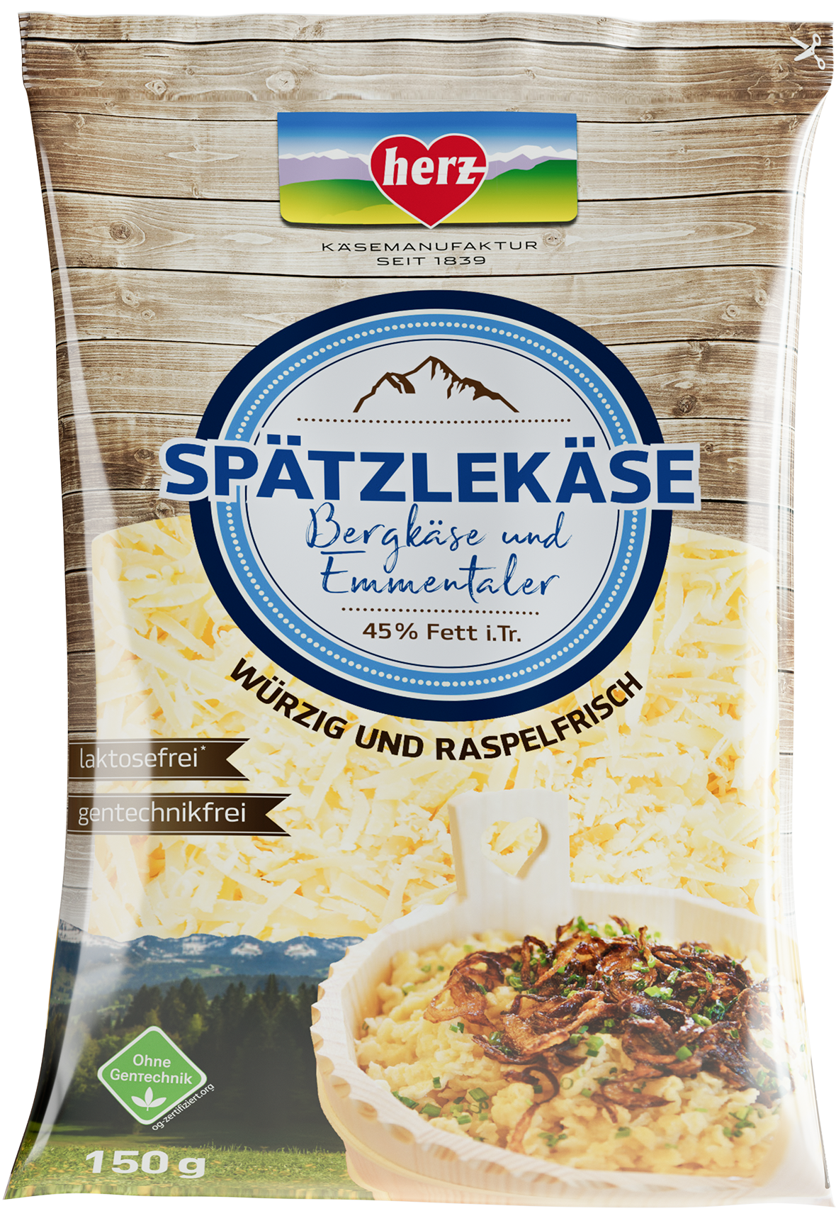 Herzkaese Allgaeuer Spaetzlekaese Packshot